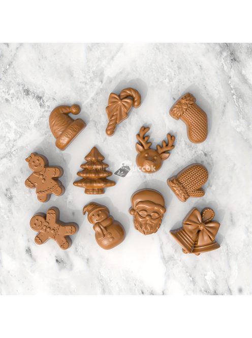 1db, Karácsonyi csokoládé forma, 3D szilikon forma