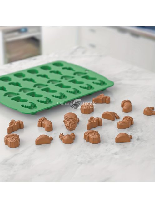 1db, Karácsonyi csokoládé forma, 3D szilikon forma