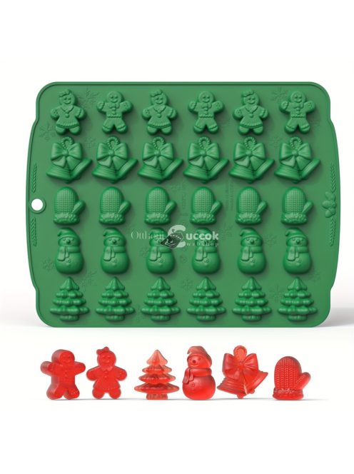 1db, Karácsonyi csokoládé forma, 3D szilikon forma