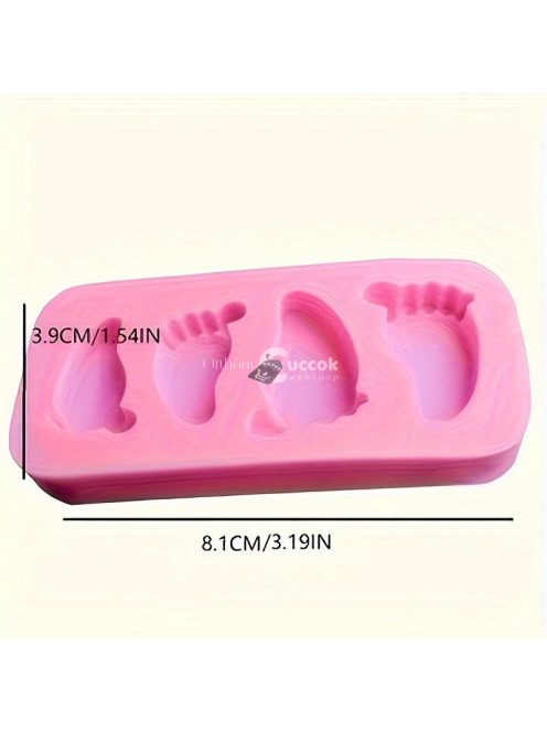 Szilikon baba láb forma