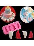 Szilikon baba láb forma