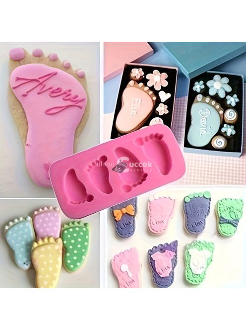 Szilikon baba láb forma
