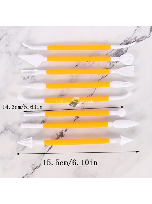 8db/készlet  Sugar Craft Fondant torta tésztafaragó vágó, torta díszítő és formázó