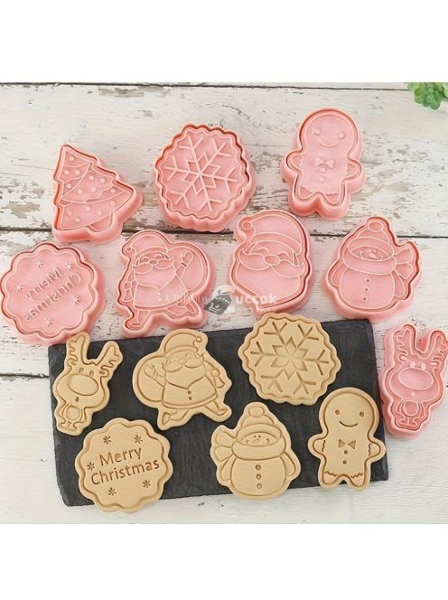 8 darab karácsonyi süti kiszúró