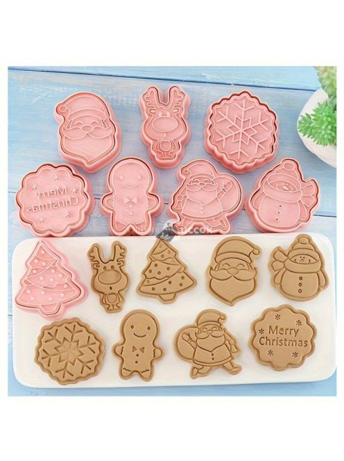 8 darab karácsonyi süti kiszúró