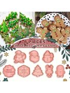 8 darab karácsonyi süti kiszúró