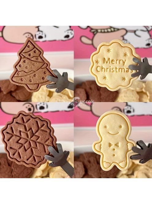 8 darab karácsonyi süti kiszúró