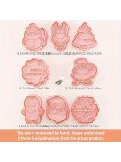 8 darab karácsonyi süti kiszúró