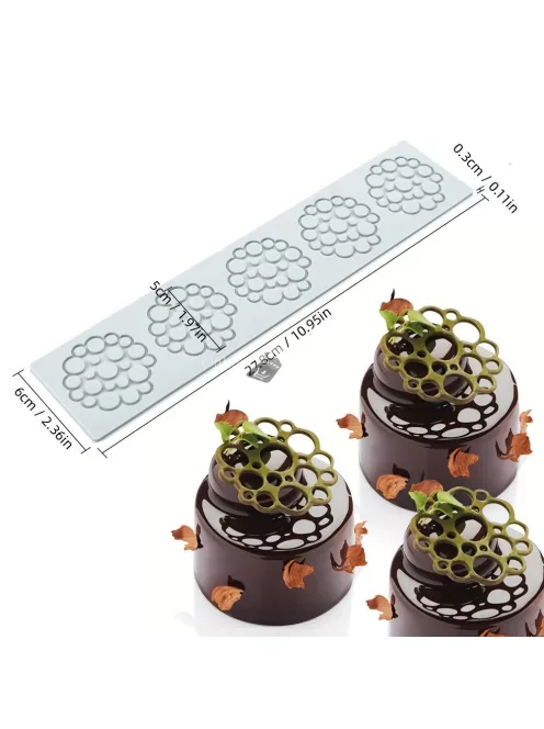 Gourmet torta és sütemny díszítő szilikon forma