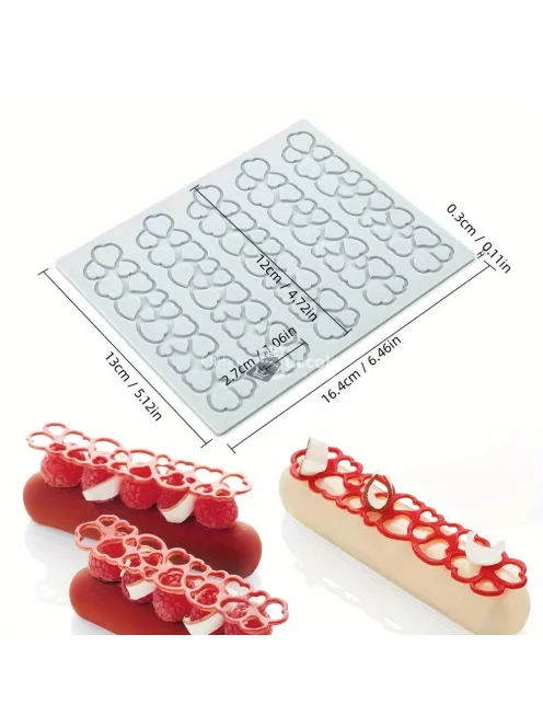 Gourmet torta és sütemny díszítő szilikon forma