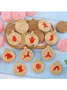   10 darabos Ünnepi Karácsonyi Sütemény- és Csokoládéforma Készlet