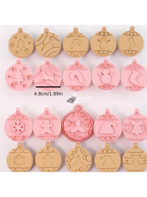 10 darabos Ünnepi Karácsonyi Sütemény- és Csokoládéforma Készlet