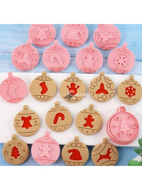 10 darabos Ünnepi Karácsonyi Sütemény- és Csokoládéforma Készlet