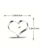 Rozsdamentes Acél Szív Alakú Süteményszaggató