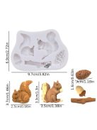 1db Mókus mintájú Szilikon Forma