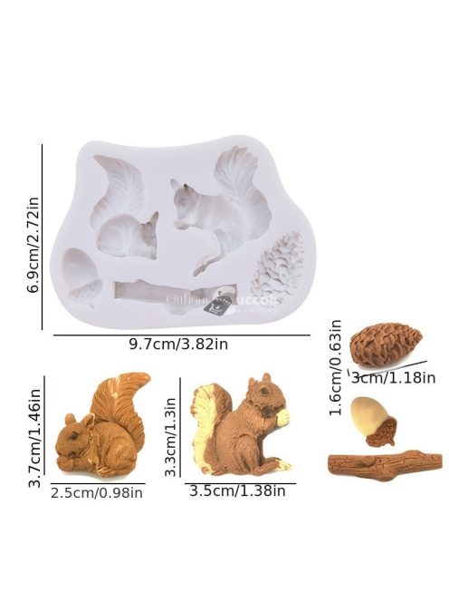 1db Mókus mintájú Szilikon Forma