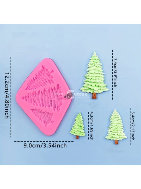 Fenyőfa szilikon forma