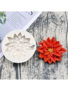 Karácsonyi piros virág szilikon öntőforma sütéshez és cukorka díszítéshez