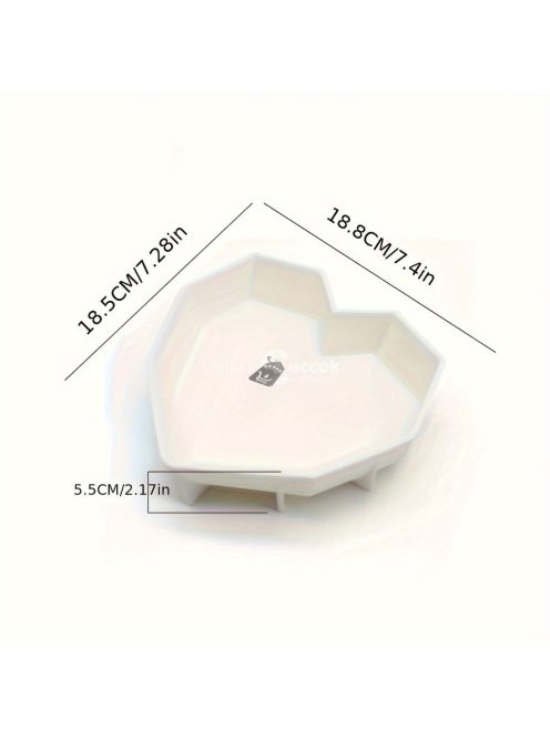 Szív alakú szilikon tortaforma, fehér, kézi sütőforma Valentin-napra, karácsonyra, halloweenre, hálaadásra, anyák napjára