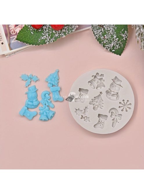 Karácsonyi Szilikon Forma, Karácsonyfa Karácsonyi Csengő Hóember Forma