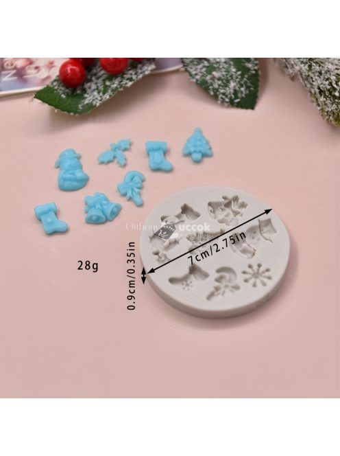 Karácsonyi Szilikon Forma, Karácsonyfa Karácsonyi Csengő Hóember Forma