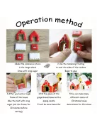 3 részes karácsonyi rozsdamentes acél mini ház süti kiszúró készlet