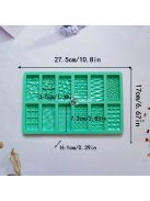 Szilikon csokoládéformák, 12 rekeszes, BPA-mentes