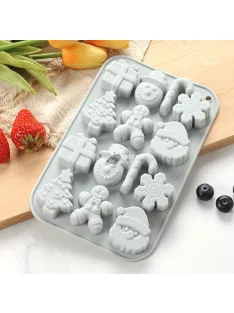 Karácsonyi csokoládé forma, 3D szilikon forma