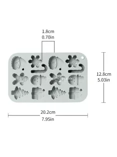 Karácsonyi csokoládé forma, 3D szilikon forma