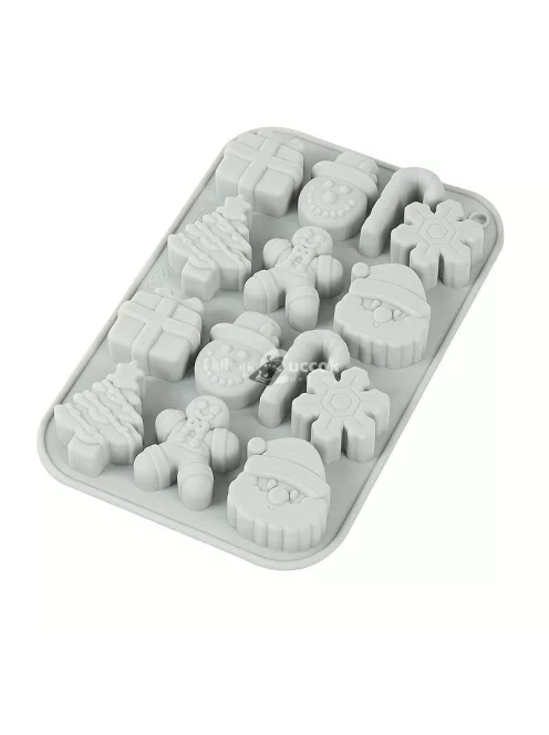 Karácsonyi csokoládé forma, 3D szilikon forma