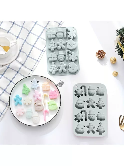 Karácsonyi csokoládé forma, 3D szilikon forma