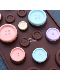 19-üreges szilikon csokoládéforma - Kerek gomb alakú