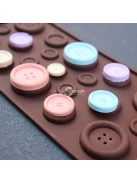 19-üreges szilikon csokoládéforma - Kerek gomb alakú