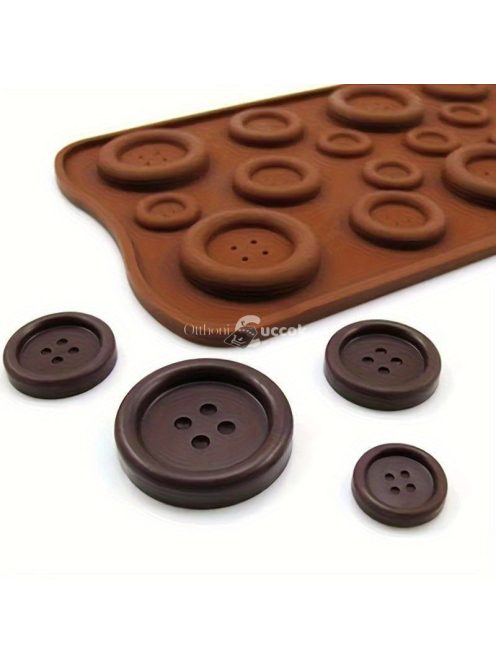19-üreges szilikon csokoládéforma - Kerek gomb alakú