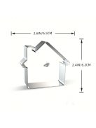 Rozsdamentes acél mézeskalács házikó forma