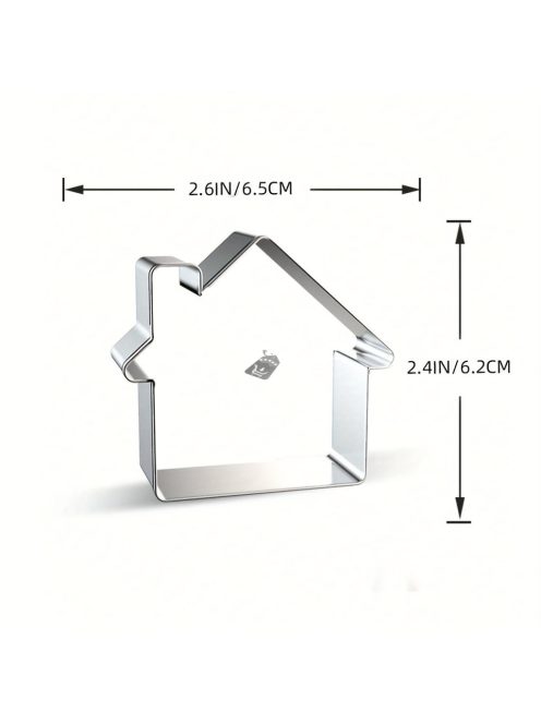 Rozsdamentes acél mézeskalács házikó forma