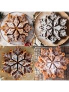 8-ágú hópehely szilikon tortaforma karácsonyi sütéshez