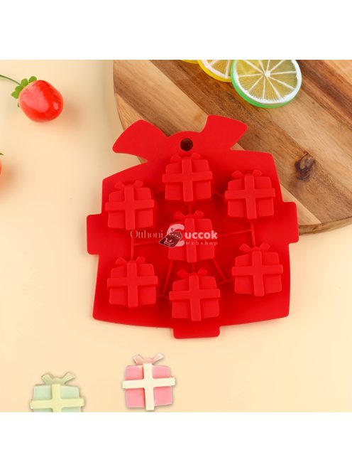 Karácsonyi témájú szilikon sütőforma - Kreatív ajándék alakú formák