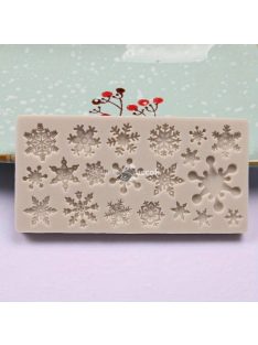   Karácsonyi hópehely szilikon öntőforma csokoládéhoz és muffinokhoz