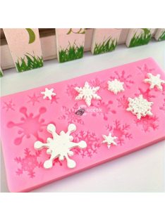   Karácsonyi hópehely szilikon öntőforma csokoládéhoz és muffinokhoz