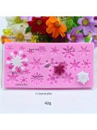 Karácsonyi hópehely szilikon öntőforma csokoládéhoz és muffinokhoz