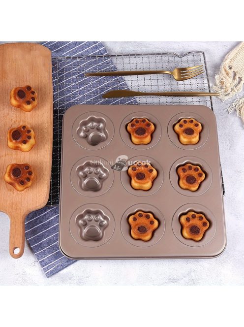 9-üregű macskamancs sütőforma