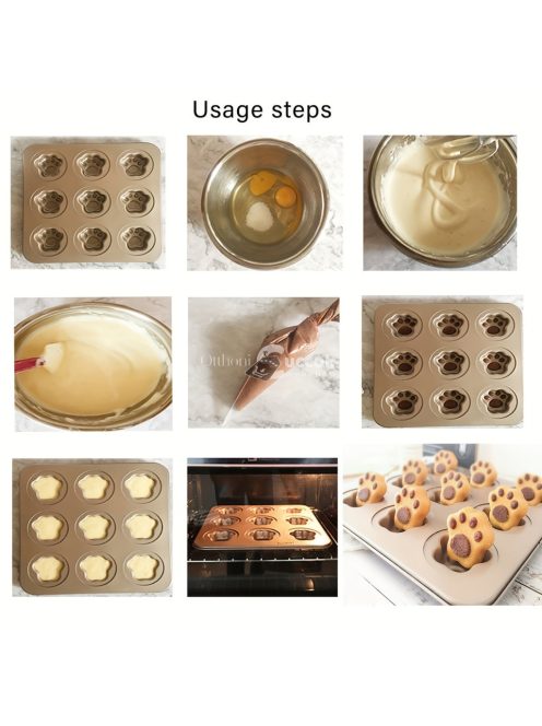 9-üregű macskamancs sütőforma