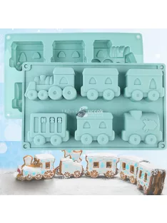 Szilikon rajzfilm vonat forma sütéshez