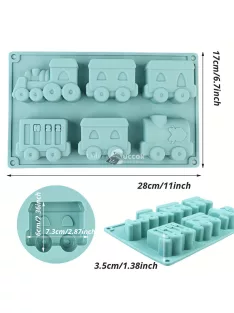 Szilikon rajzfilm vonat forma sütéshez