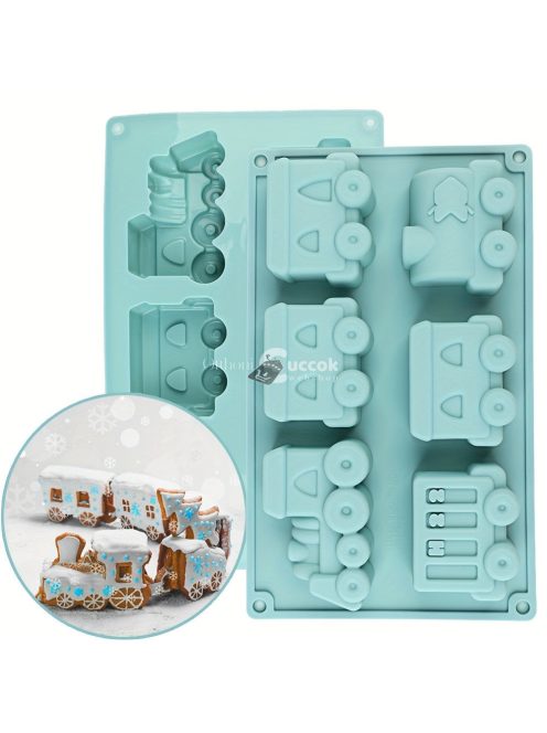 Szilikon rajzfilm vonat forma sütéshez