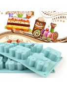 Szilikon rajzfilm vonat forma sütéshez