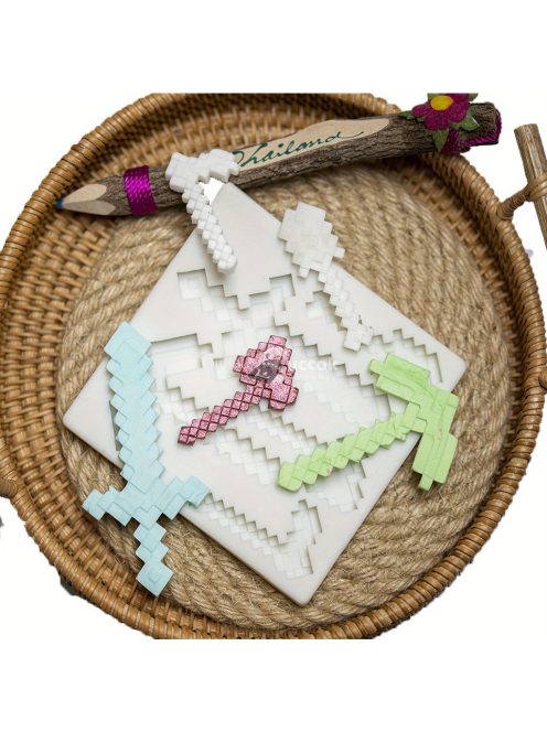 Szilikon Minecraft Kard És Fejsze Forma