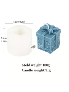 Karácsonyi ajándékdoboz szilikon forma