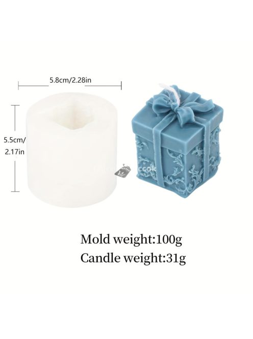 Karácsonyi ajándékdoboz szilikon forma